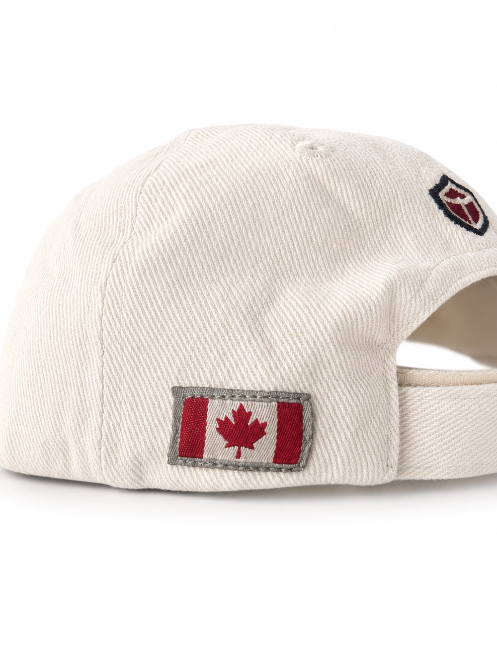 Vintage Canada maple leaf woven shield patch 100% cotton adjustable baseball cap - Picture 2 of 6